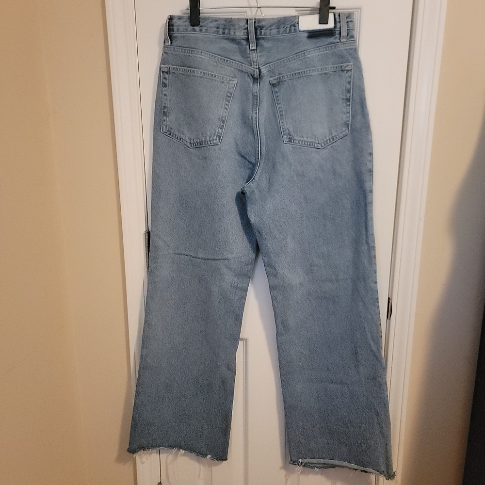 RE/DONE Medium Light Wash Button Fly Wide Leg Jeans Size 31 - Picture 3 of 5